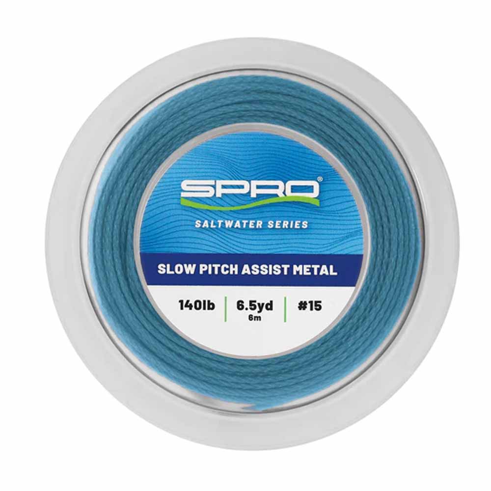 SPRO 6 Meter Slow Pitch Assist Metal Attract Blue Leader Fishing Lure - Perfect for Bass, Trout & Freshwater Fishing
