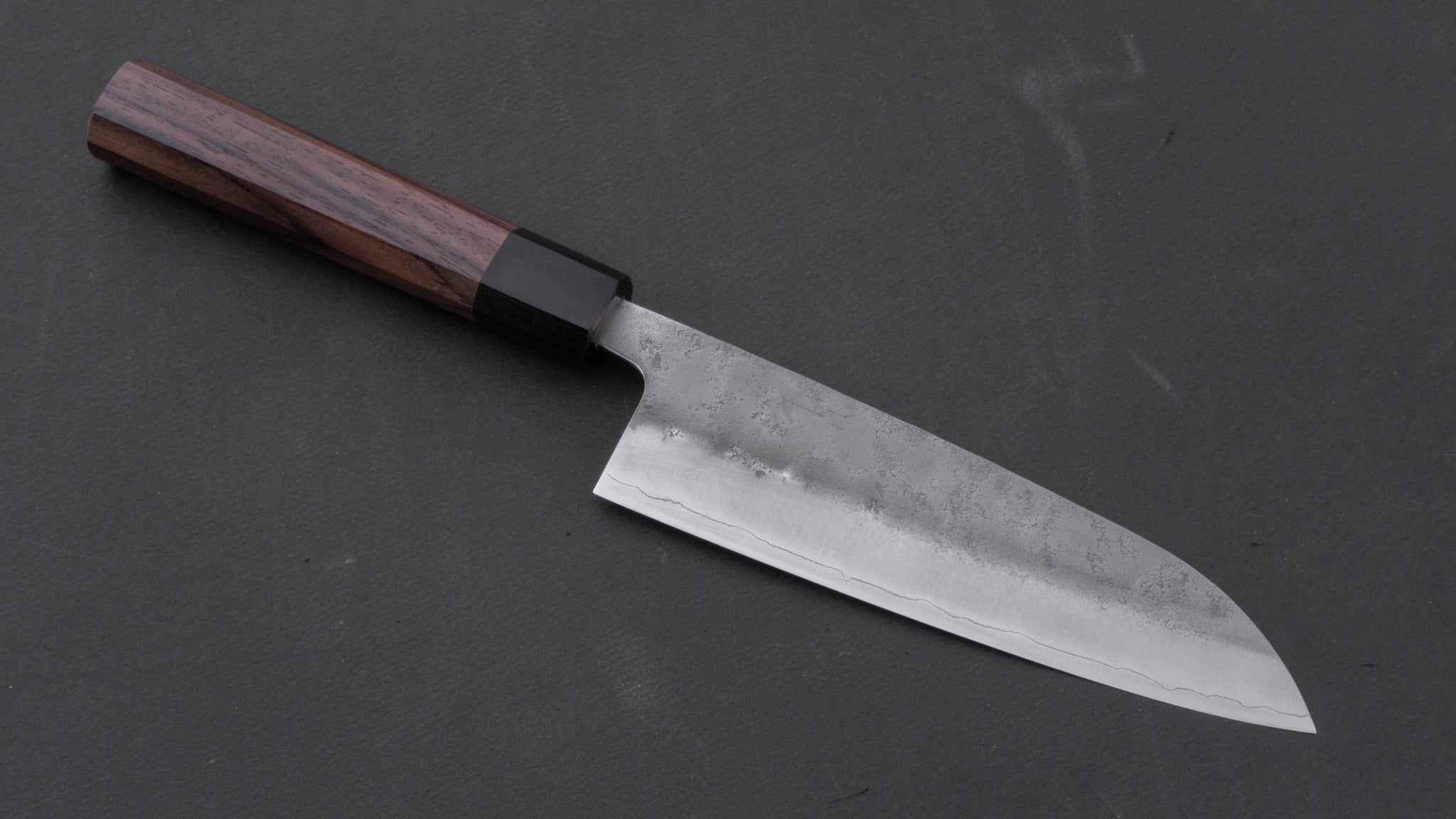 Hitohira Futana S3 Nashiji Santoku Knife 170mm - Japanese Chef Knife with Rosewood Handle - Perfect for Slicing, Dicing, and Chopping Vegetables, Meat, and Fish