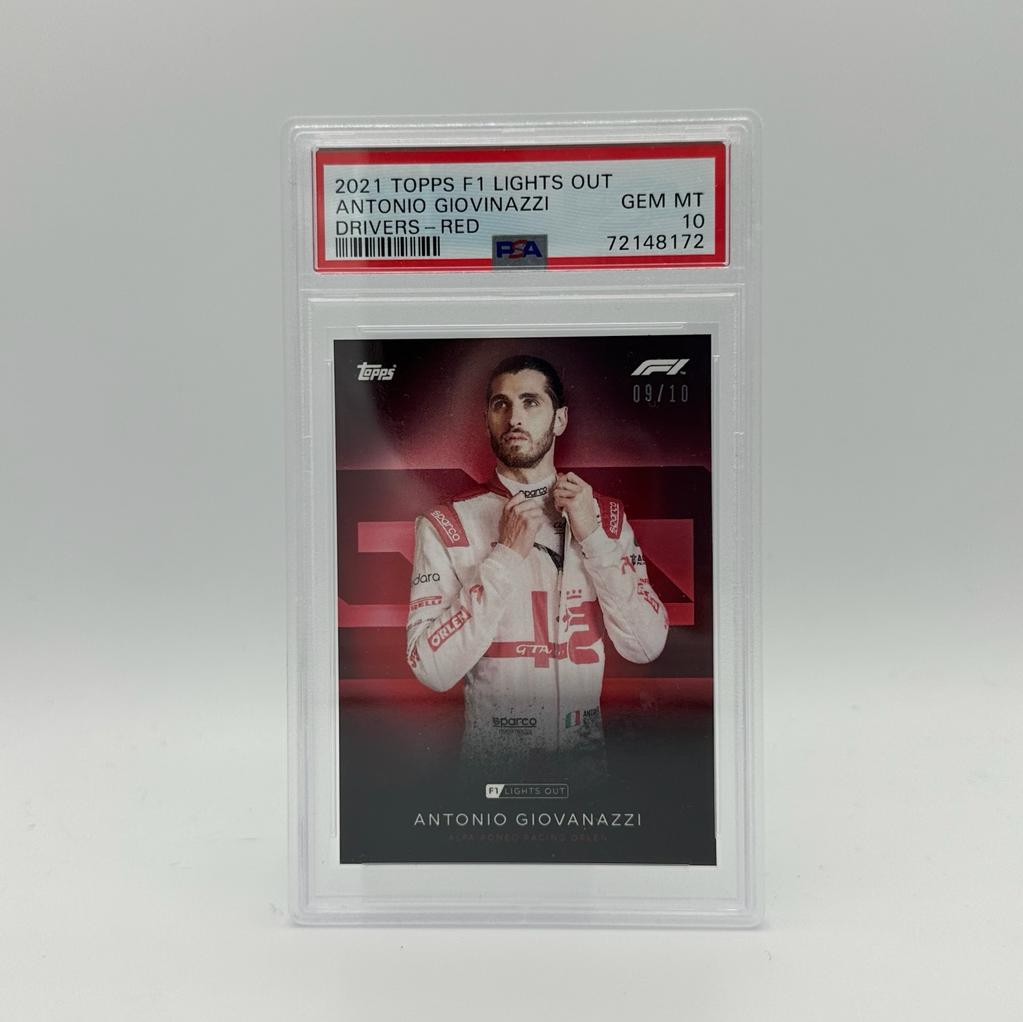 PSA 10 Graded 2009/10 Antonio Giovinazzi Red Parallel F1 Racing Card - Perfect for Collectors, Investors & Formula 1 Fans