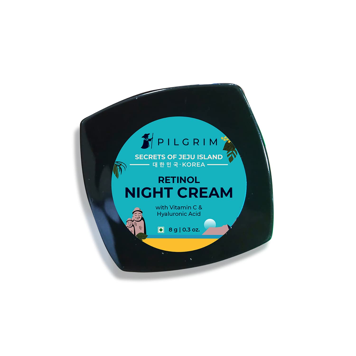 Korean Retinol Night Cream with Hyaluronic Acid & Vitamin C - 8gm Mini Size for Oily & Dry Skin - Anti-Aging Moisturizer for Men & Women - Perfect for Nighttime Skincare Routine & Travel Essentials