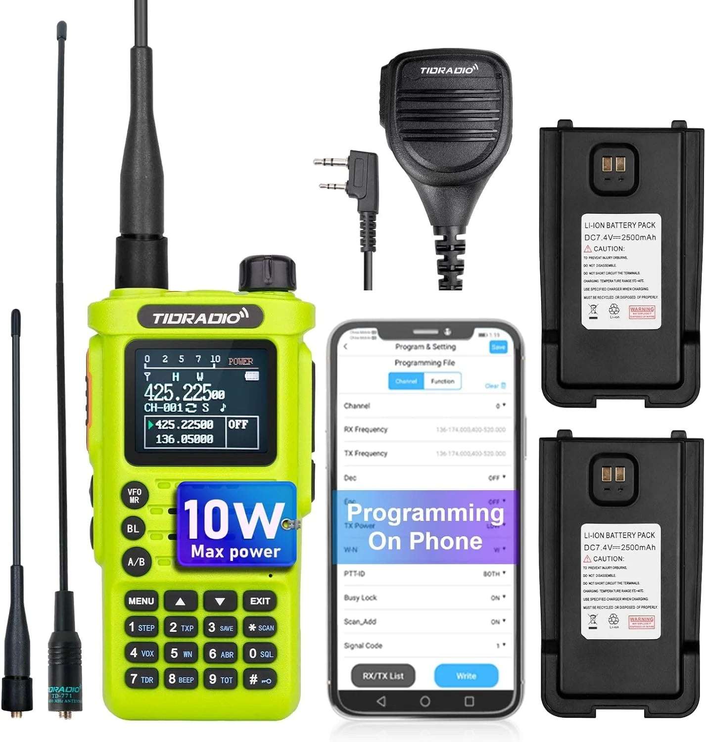 2nd Gen TD H8 10W Dual Band Ham Radio Handheld - Professional Grade VHF/UHF Walkie Talkie for Emergency Communication, Outdoor Adventures & Construction Sites