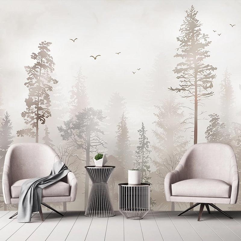 Vintage 3D Forest Bird Wallpaper - Peel and Stick Removable Wall Mural for Home Decor, Living Room, Bedroom & Nursery (Nature Inspired Design)