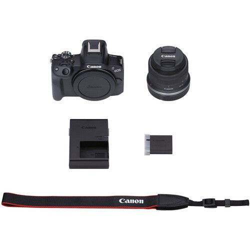 Canon EOS R50 Mirrorless Digital Camera with RF-S 18-45mm f/4.5-6.3 IS STM Lens (Black) - Perfect for Vlogging, Travel Photography & Content Creation