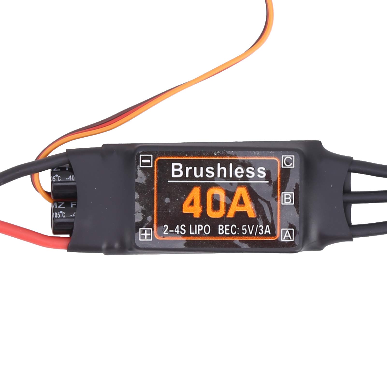 40A Brushless ESC Speed Controller for RC Drones & Airplanes - Waterproof RC Motor Controller with 5V3A BEC Output - Perfect for FPV Racing, Aerial Photography and DIY RC Projects