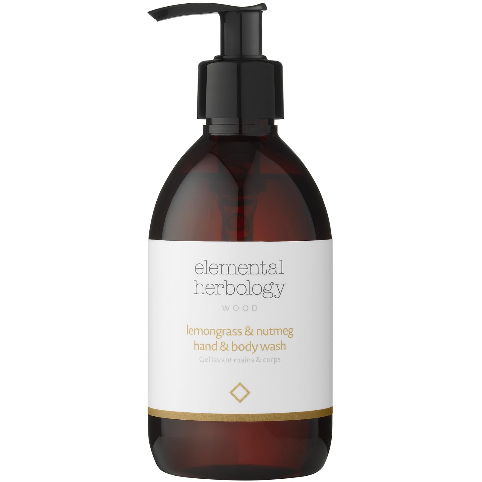 Elemental Herbology Lemongrass & Nutmeg Aromatherapy Body Wash 9.8 Fl Oz - SLS-Free, Rejuvenating & Renewing Daily Shower Gel for Relaxation & Stress Relief - Perfect for Spa Days & Self-Care Routines