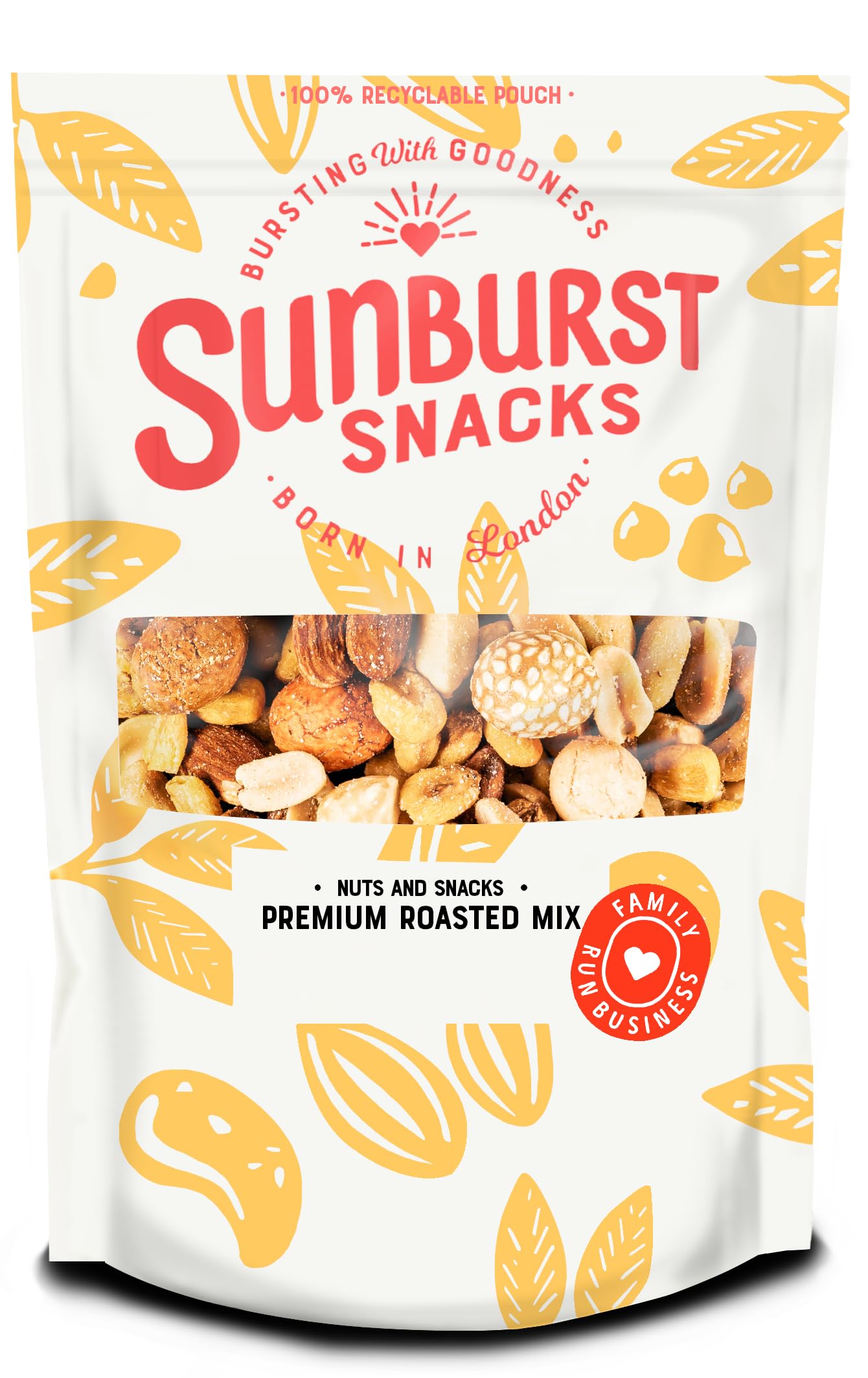 Premium Sunburst Snacks Mixed Nuts - Roasted & Salted 500g | Healthy Snack for Office, Travel & Home | Non-GMO, Gluten-Free | Bulk Nuts for Parties & Gifts