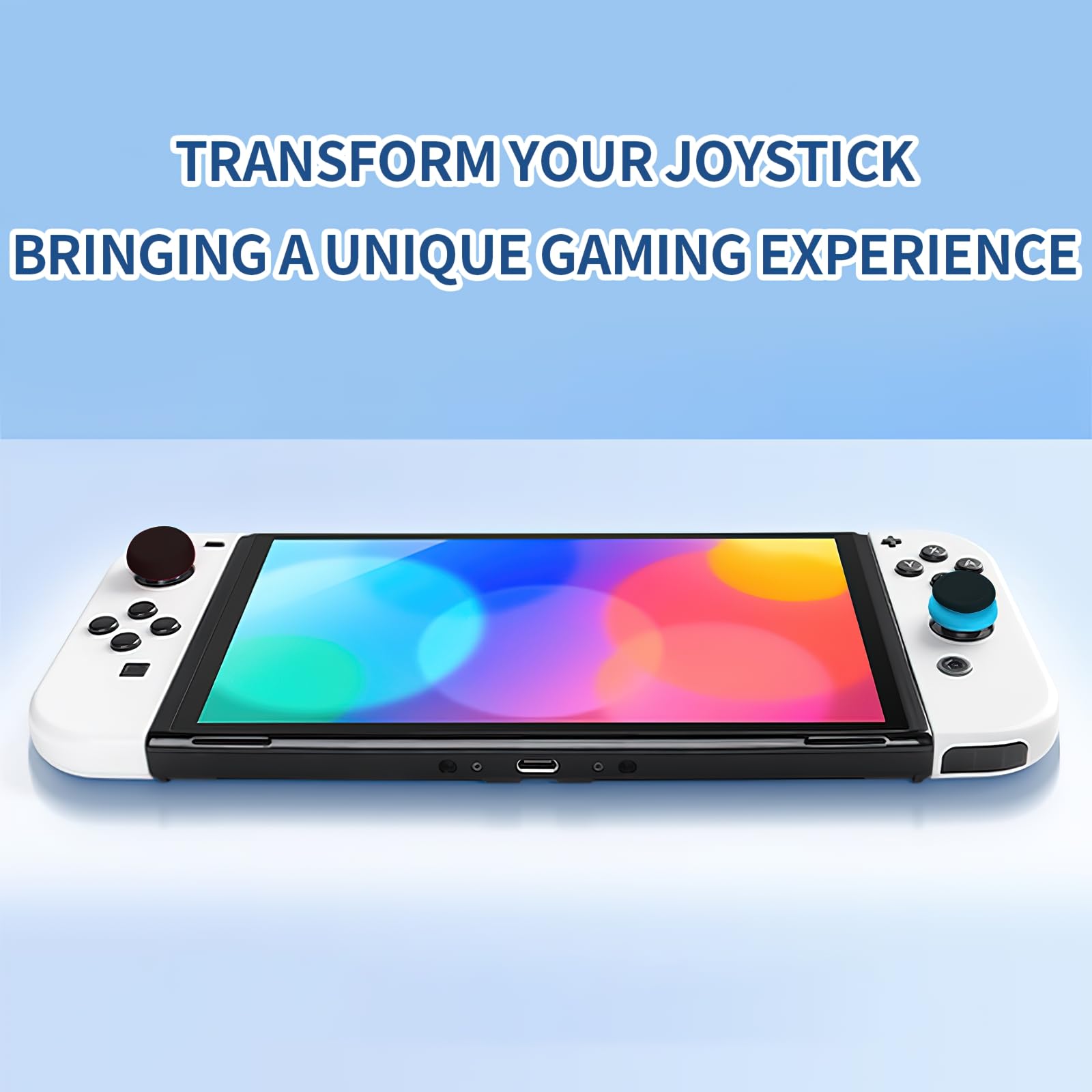 6 Pack Silicone Thumb Grips for Nintendo Switch/Lite/OLED - Ergonomic Joystick Caps for Enhanced Gaming Comfort - Perfect for Switch Controllers, Joy-Cons & Pro Controllers (Black) - Ideal for Long Gaming Sessions & Improved Grip