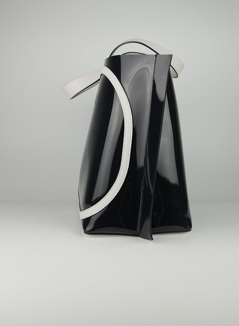 Valentino Black PVC Shopper Bag - Stylish & Durable Tote for Women | Perfect for Work, Travel & Everyday Use