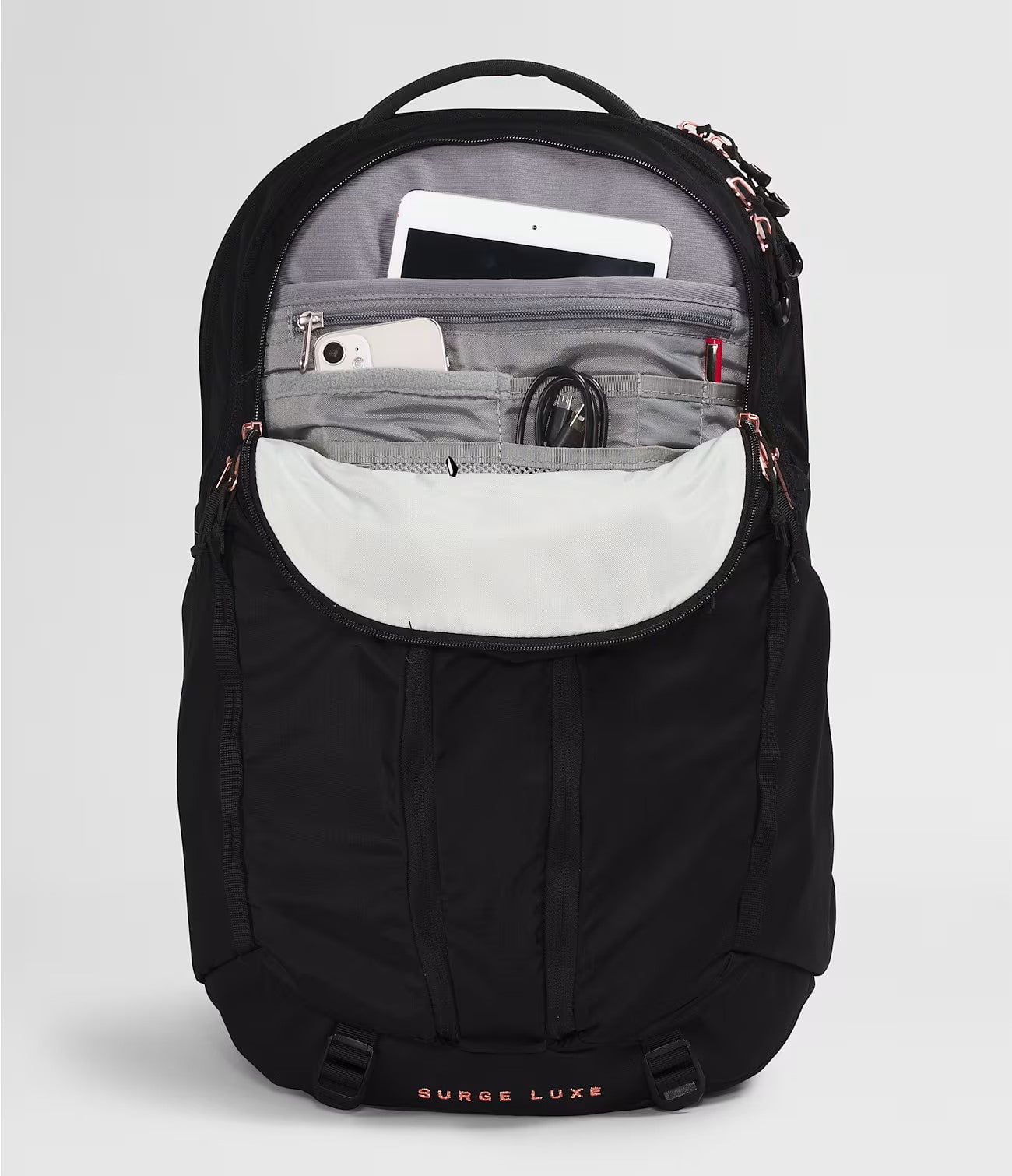 The North Face Women's Surge Luxe Backpack - Water-Resistant Hiking Daypack for Travel, Work & School | Durable Laptop Compartment & Organizational Pockets