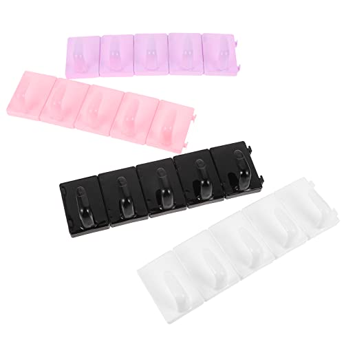 FOMIYES 4Pcs Magnetic Nail Art Stands - Professional Nail Polish Holder Bases for Gel Polish & Acrylic Nail Decorations - Perfect for Salon, Home Manicure & DIY Nail Art Designs