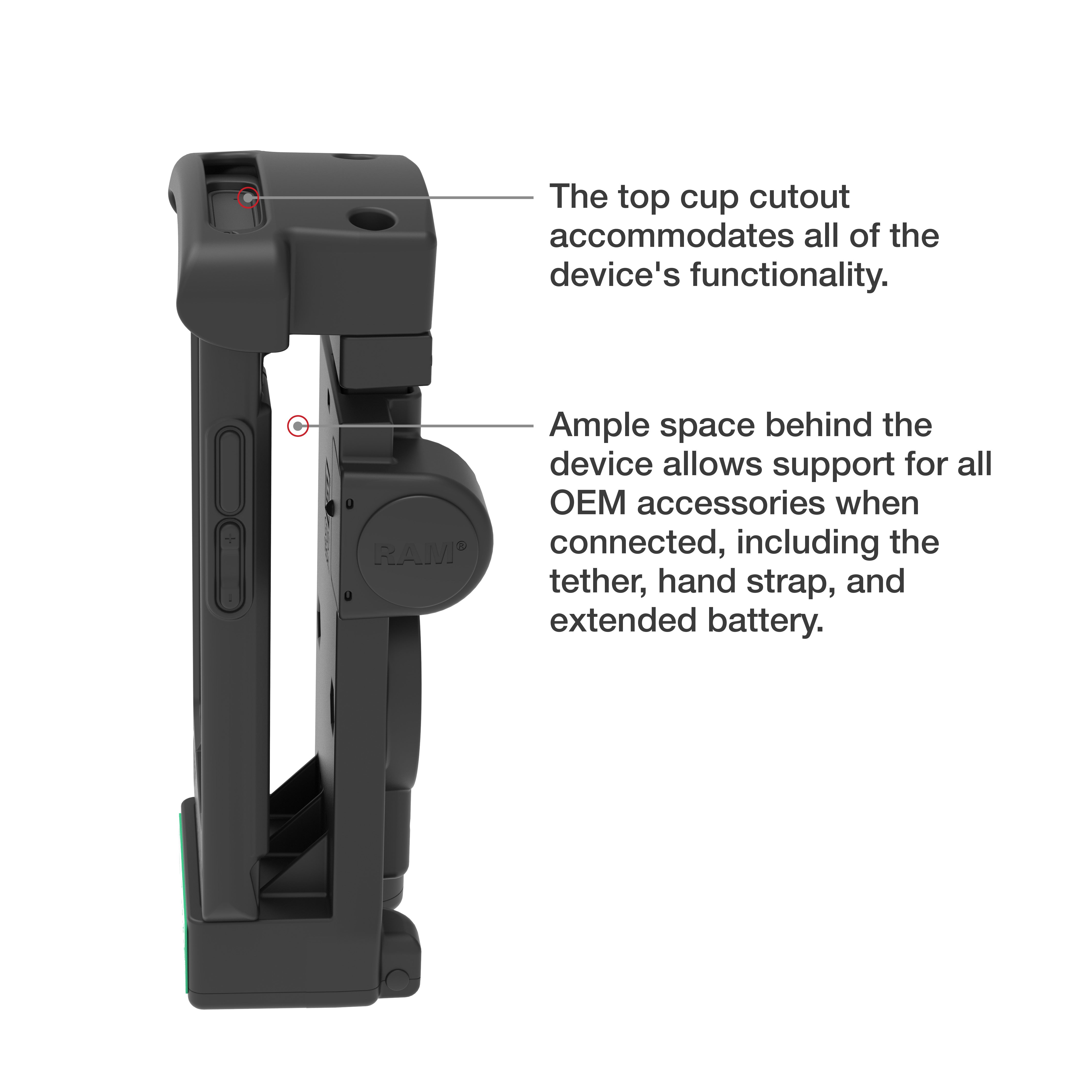 GDS® Powered Dock for Zebra EC50/55 (RAM GDS DOCK V12 ZE16CPU) - Fast Charging Station for Retail & Warehouse Use