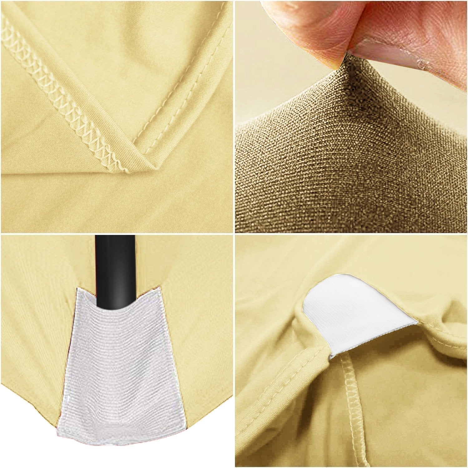 ABCCANOPY Spandex Table Cover - Stretchable Fitted Polyester Tablecloth for Round Tables (60 Inch) - Washable & Wrinkle-Resistant - Perfect for Weddings, Parties, and Restaurant Decor