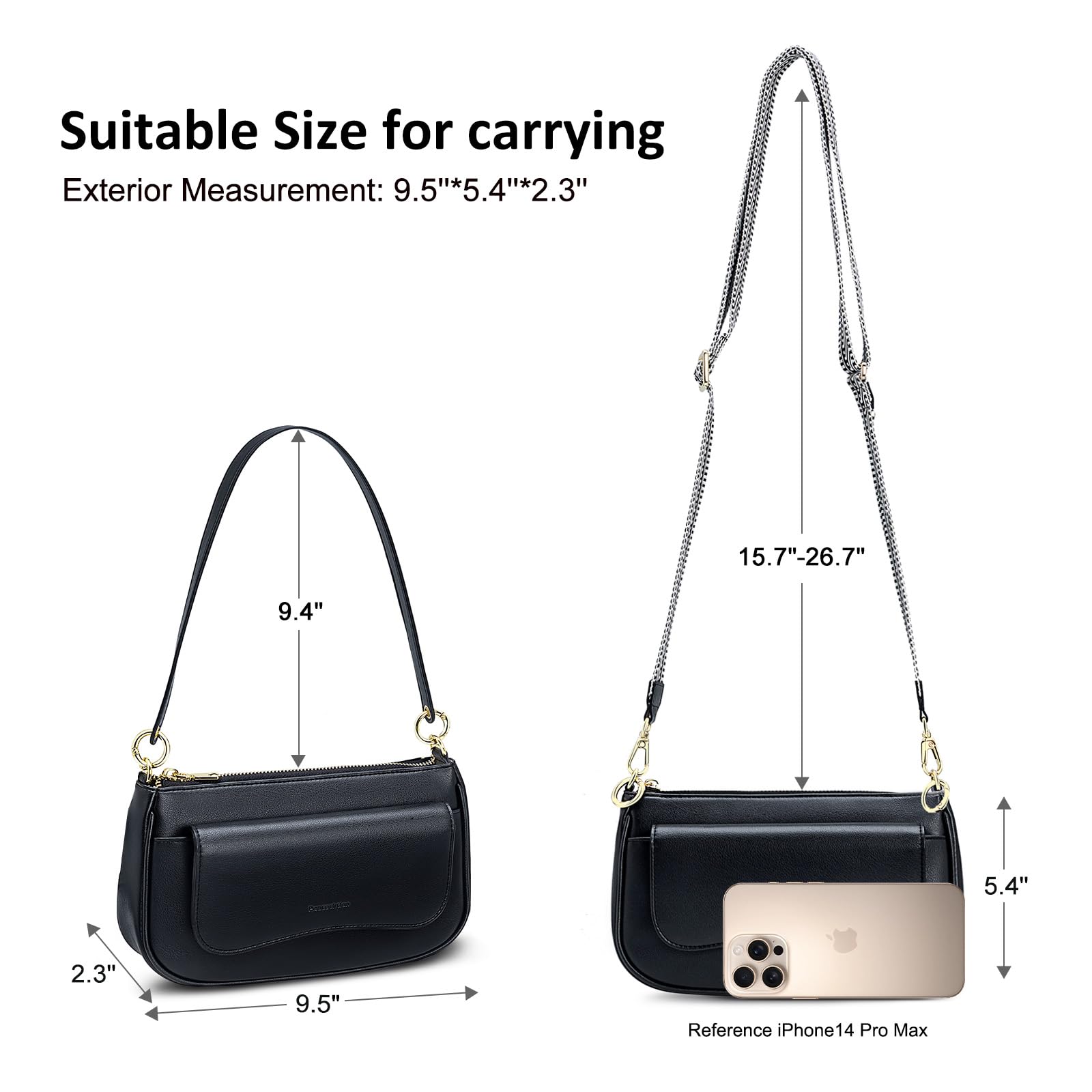 Stylish Small Shoulder Bag for Women - Mini Crossbody Clutch Purse with Zipper Closure | Perfect for Travel, Shopping & Everyday Use | Fashionable Tote & Hobo Handbag
