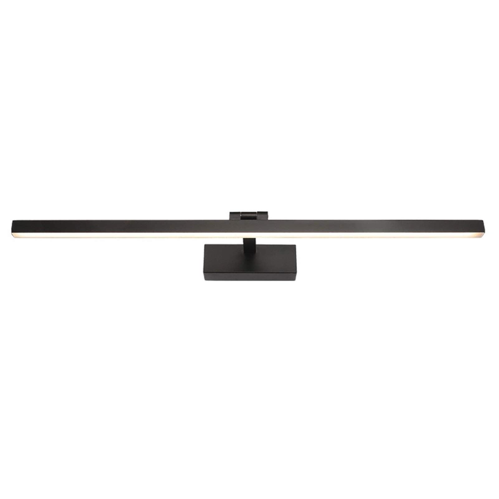 Modern LED Mirror Light - Black Warm Light, 16-70cm Adjustable Size, Minimalist Bathroom Vanity Lighting for Makeup & Shaving - Perfect for Home, Salon, and Spa Decor