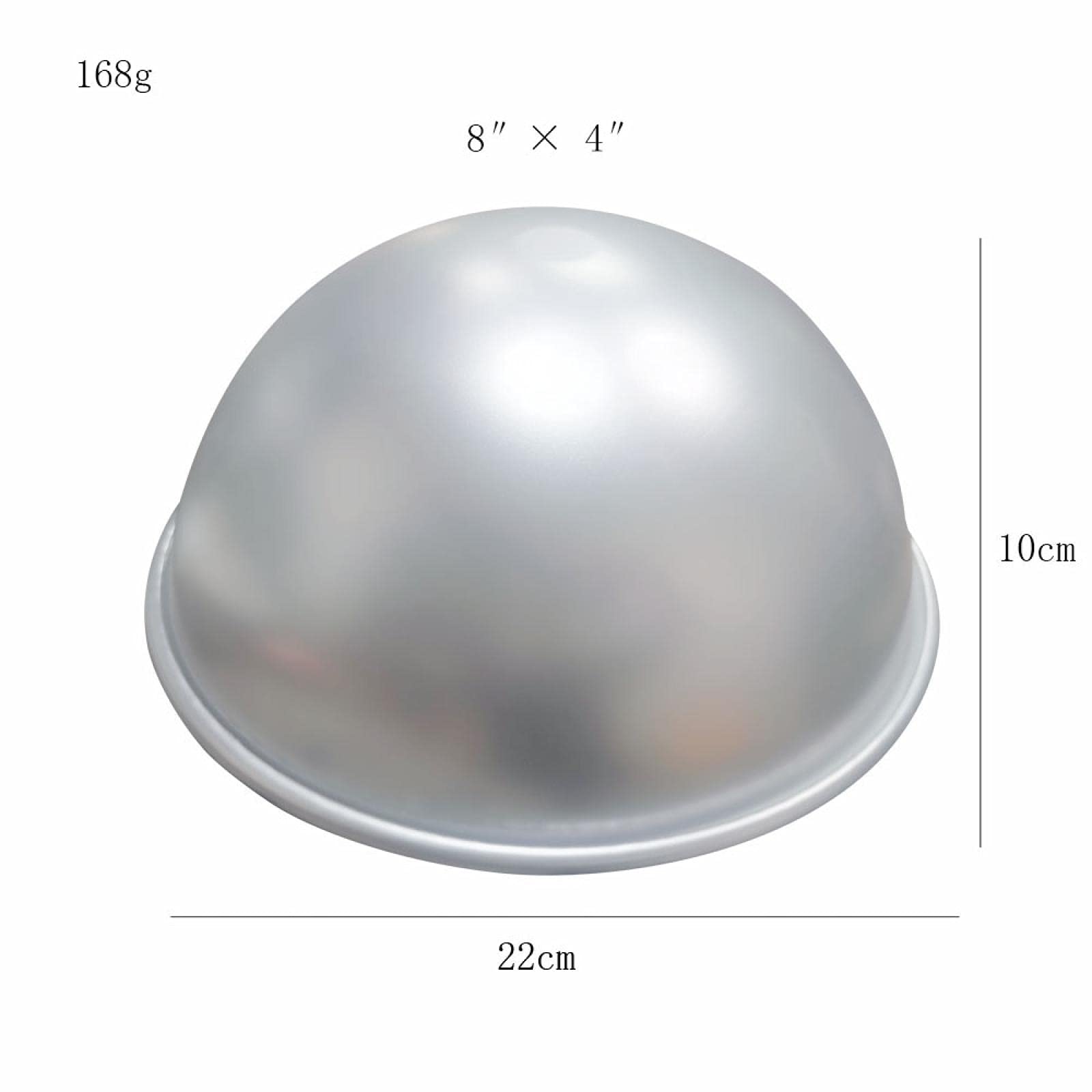 **8x4 Inch Aluminum Hemisphere Cake Pan - Ball Cake Tin for Birthday & Party Cakes - Durable Baking Mold for Spherical Cakes, Cupcakes & Desserts**