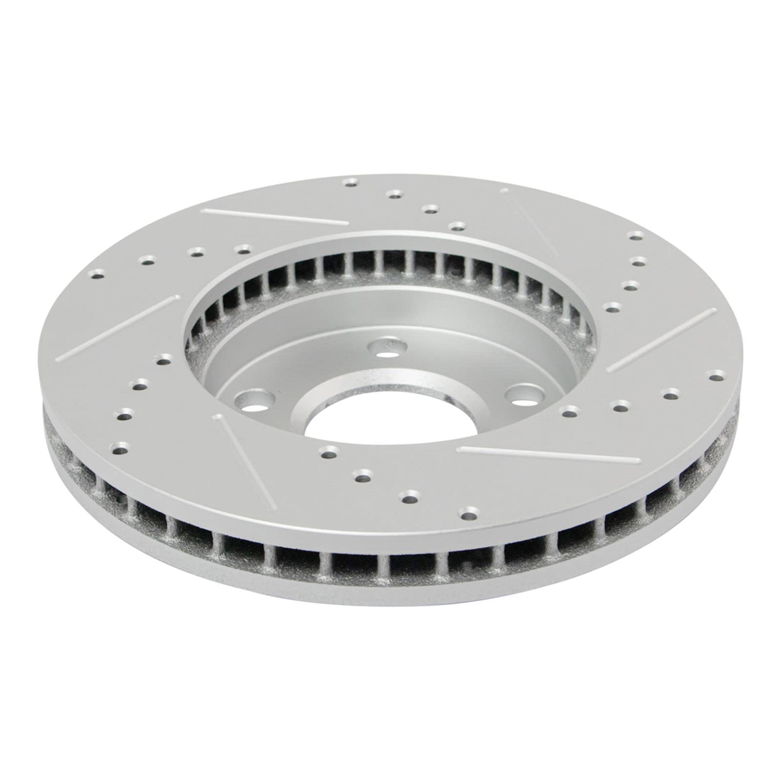High-Performance Drilled & Slotted Brake Rotors with Ceramic Pads - Front Set for Chevy Silverado, Tahoe, Suburban | Improved Braking & Heat Dissipation for Towing & Off-Roading
