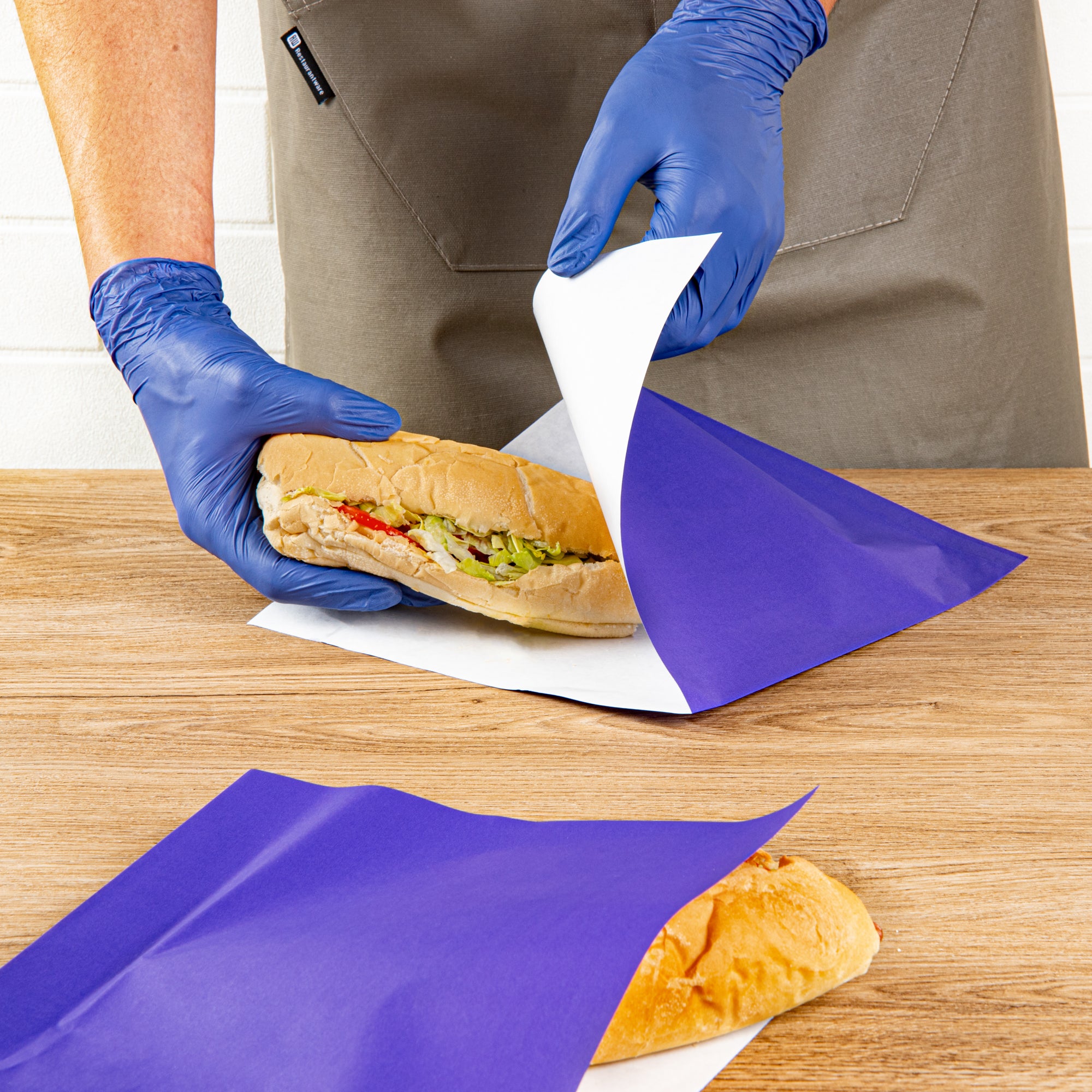 Premium Purple Greaseproof Paper Bags - 10