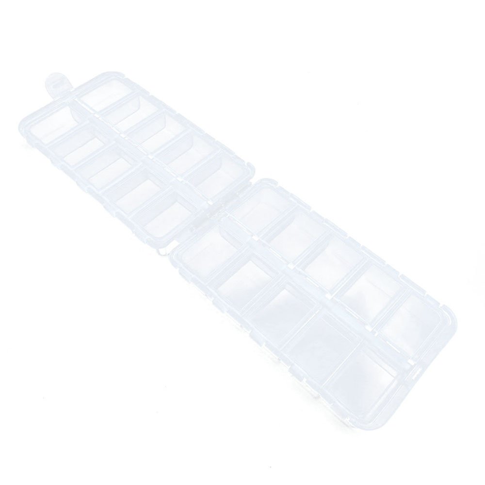 Clear Plastic Beads Storage Box - Tackle Organizer for Fishing Lures, Scrapbooking Supplies & Small Parts | Waterproof Fly Box with Adjustable Dividers | Perfect for Crafting, Jewelry Making & Outdoor Fishing Gear Organization