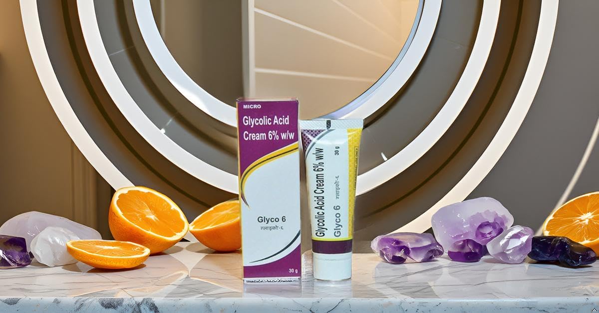 Glyco 6 Cream 30g - Glycolic Acid Scar Treatment for Face & Body, Unscented Anti-Scar Cream for Women & Men | Fades Acne Scars, Stretch Marks & Dark Spots | Perfect for Post-Surgery & Skin Repair