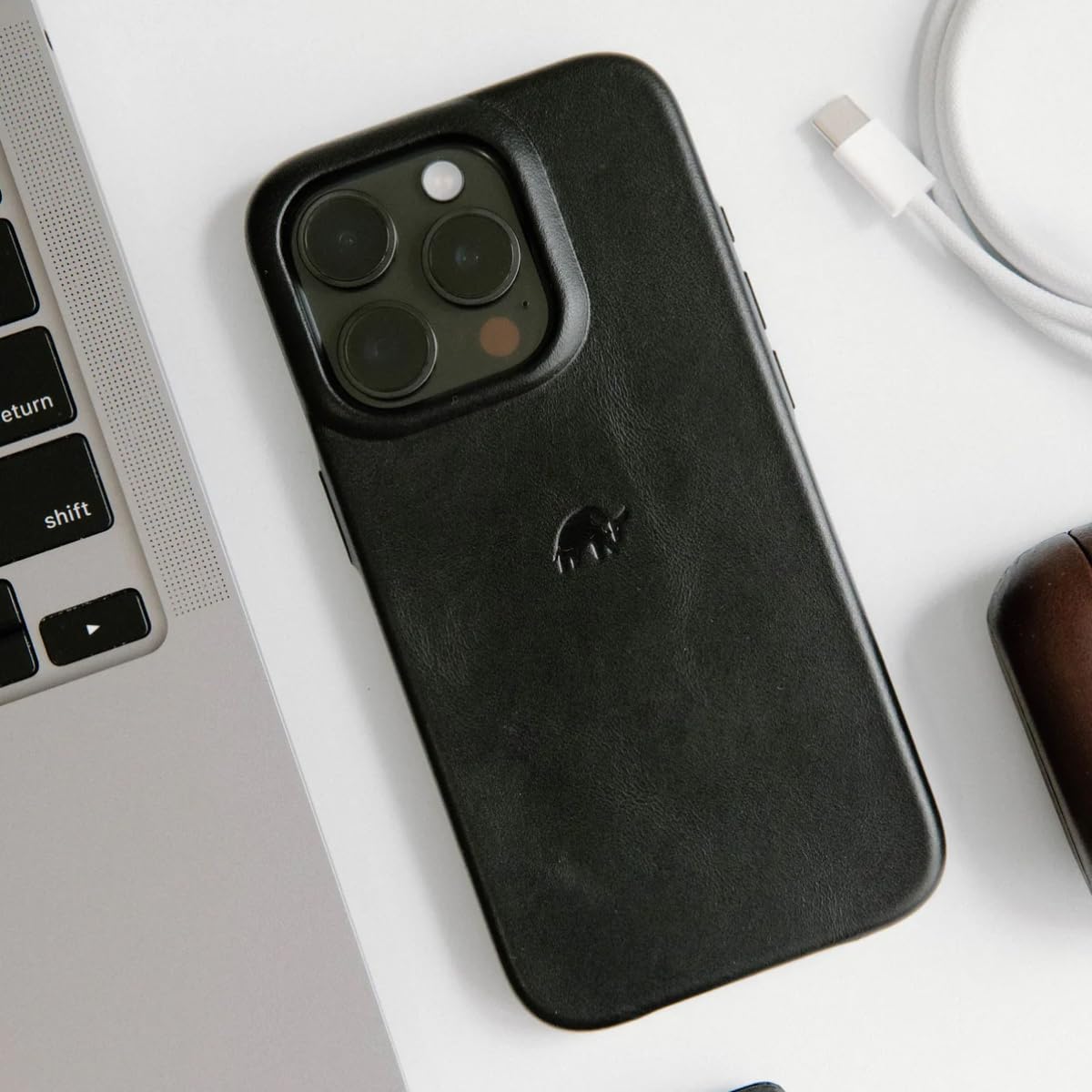 Premium Handcrafted Full-Grain Leather iPhone 12 Pro Max Case - Slim Fit MagSafe Compatible with Patina Finish | Durable Luxury Phone Cover for Business & Travel | Perfect Gift for Professionals
