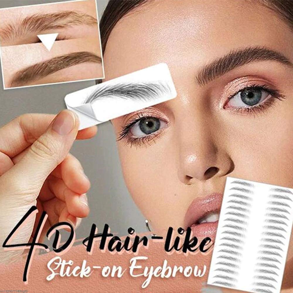 8 Pairs S.A.V.I 6D Natural Look Eyebrow Stickers - Waterproof, Long Lasting Up to 7 Days, Temporary Tattoo (1 Sheet) for Everyday Makeup, Parties & Special Occasions