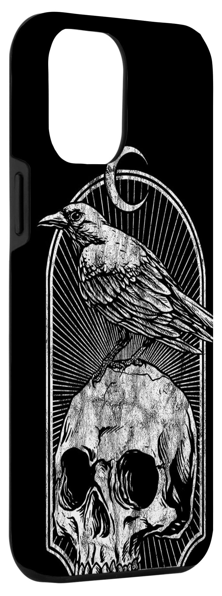 iPhone 12 Pro Max Skull Bull Horn Gothic Case - Occult Emo Satanic Skeleton Design for Phone Protection, Perfect for Goth, Rock, and Dark Aesthetic Enthusiasts