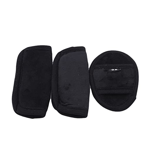 IEAKDCD Soft Car Seat Shoulder Pads & Crotch Guard for Baby Stroller - Comfortable Child Safety Belt Covers (Black) | Perfect for Infants & Toddlers on Strollers, Car Seats & High Chairs