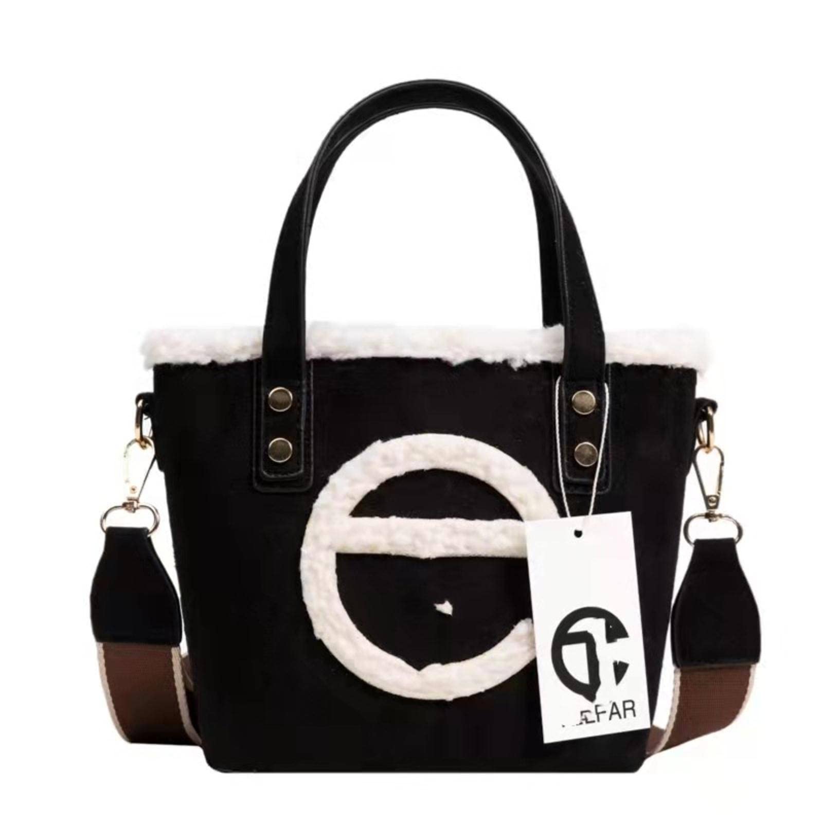 2021 New Fashionable Furry Handbags for Women - European & American Style Mini Shoulder Bag, Soft Crossbody Purse in Black | Perfect for Daily Use, Parties & Travel