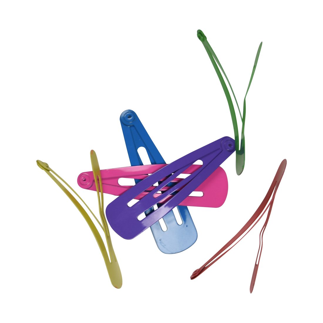 12 Pack Multi-Colored Snap Clips - Set of 3 for Hair Styling, Crafting, and Office Organization