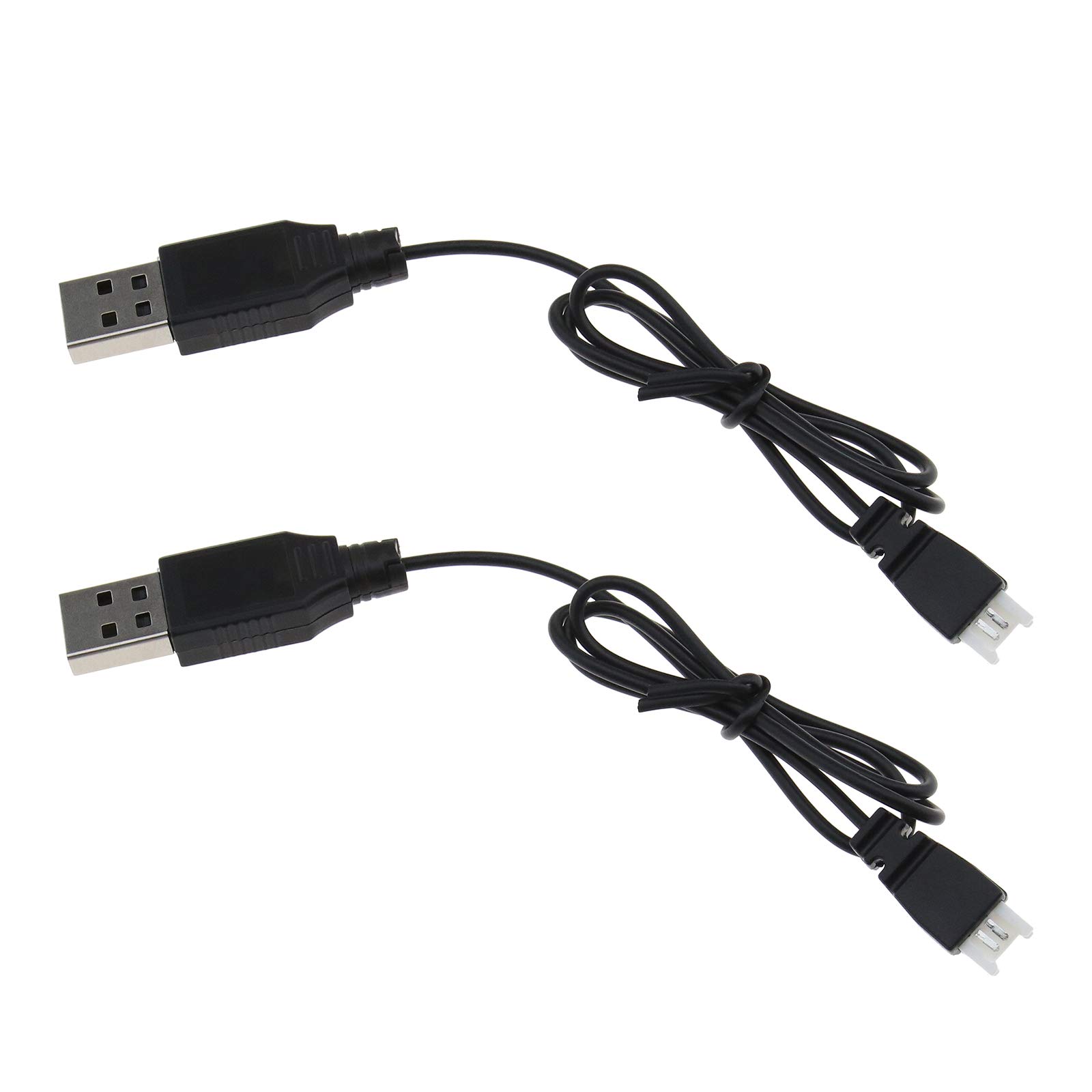 2X USB Charger Cable for RC LiPo Battery - Fast Charging Power Supply Cord Compatible with Syma X5C X5SC X5SW H107C Quadcopter Drones - Perfect for Drone Enthusiasts & Remote Control Hobbyists