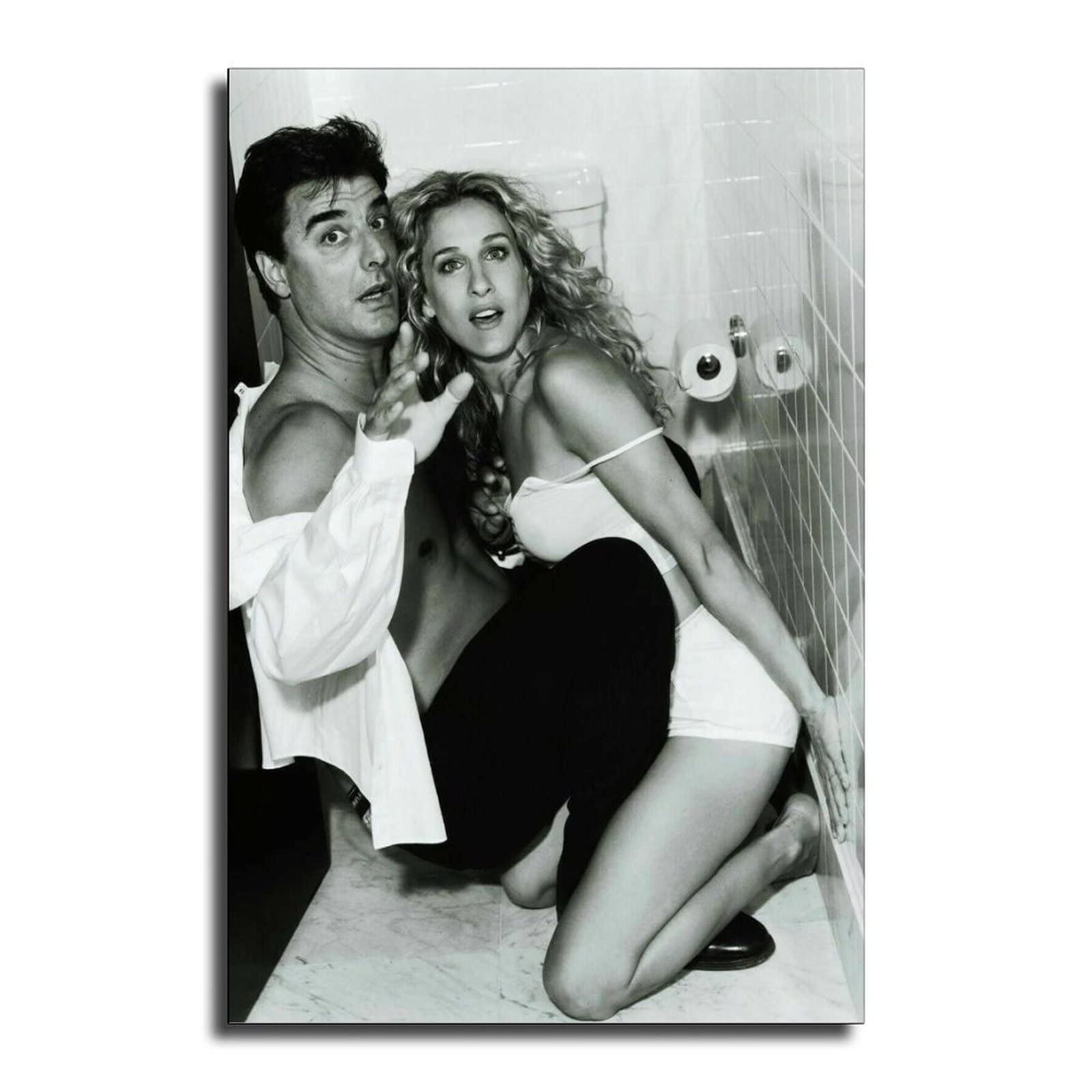 Sex and The City Mr. Big Carrie Bradshaw Canvas Art Print - Modern Toilet Wall Decor Poster 8x12 inches (20x30cm) - Perfect for Living Room, Bedroom & Bathroom Decor