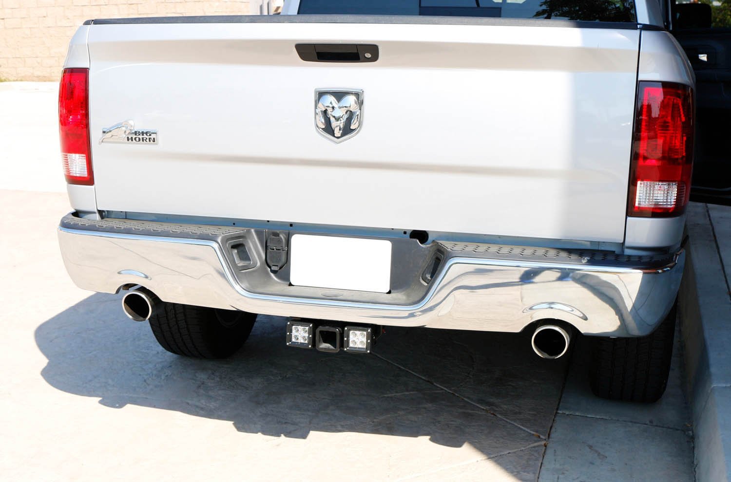 40W LED Pod Lights with Backup Tow Hitch Bracket & Wiring Kit - Compatible with 2003+ Dodge RAM 1500/2500/3500 Trucks - Perfect for Off-Roading, Camping & Nighttime Visibility