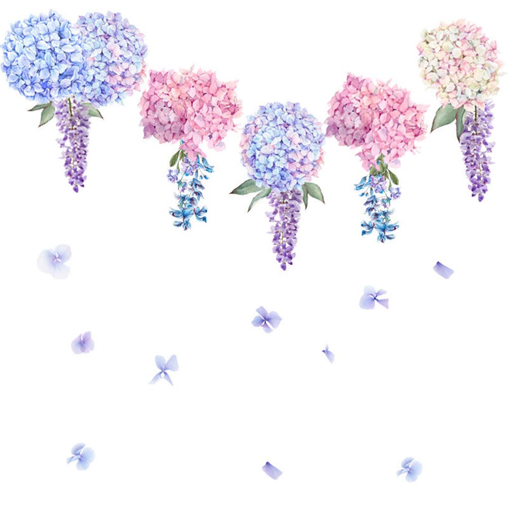 Shineweb Self-Adhesive Lavender Flower Wall Decals - Removable Home Decor for Living Room & Bedroom - DIY Floral Wall Stickers for Home Decoration (Perfect for Nursery, Dorm, Office & Wedding Decor)