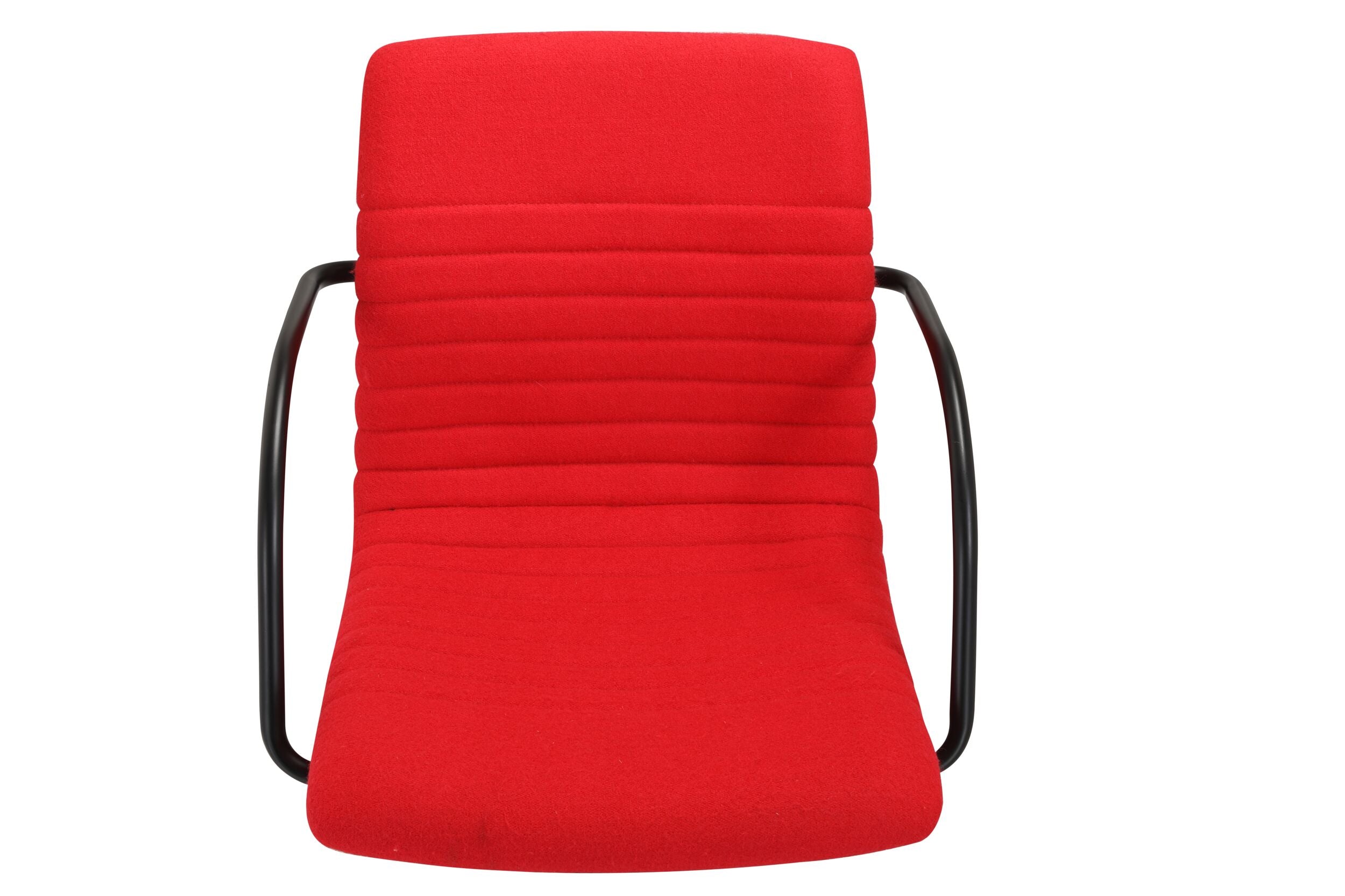 Akiko Mid Back Cashmere Office Chair - Ergonomic Desk Chair with Lumbar Support, Soft Red Fabric for Home & Office Workspace - Perfect for Long Hours of Sitting, Computer Work, and Conference Meetings