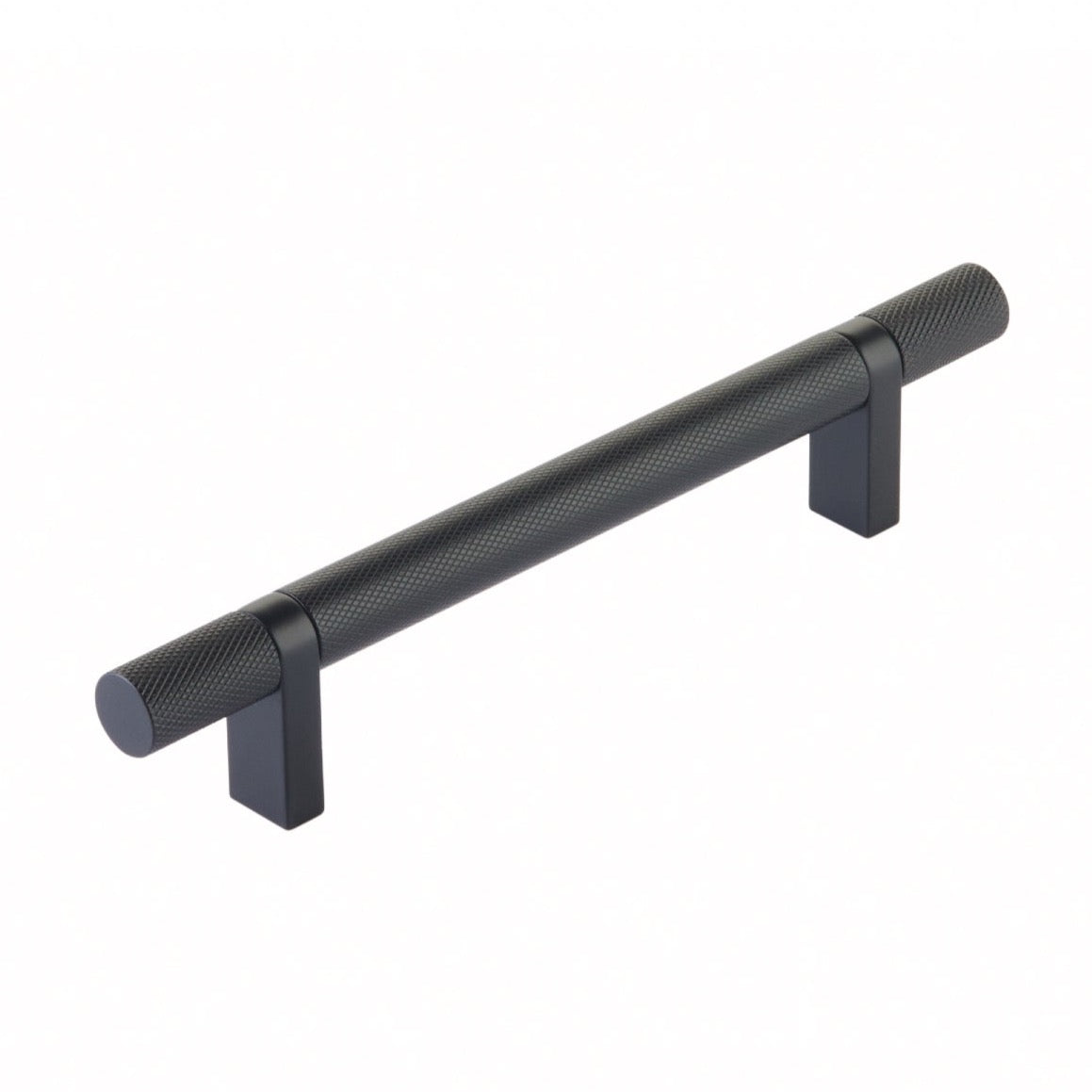 Premium Knurled Select T-Bar Cabinet Knobs & Drawer Pulls - Matte Black Finish for Kitchen, Bathroom & Furniture Upgrade