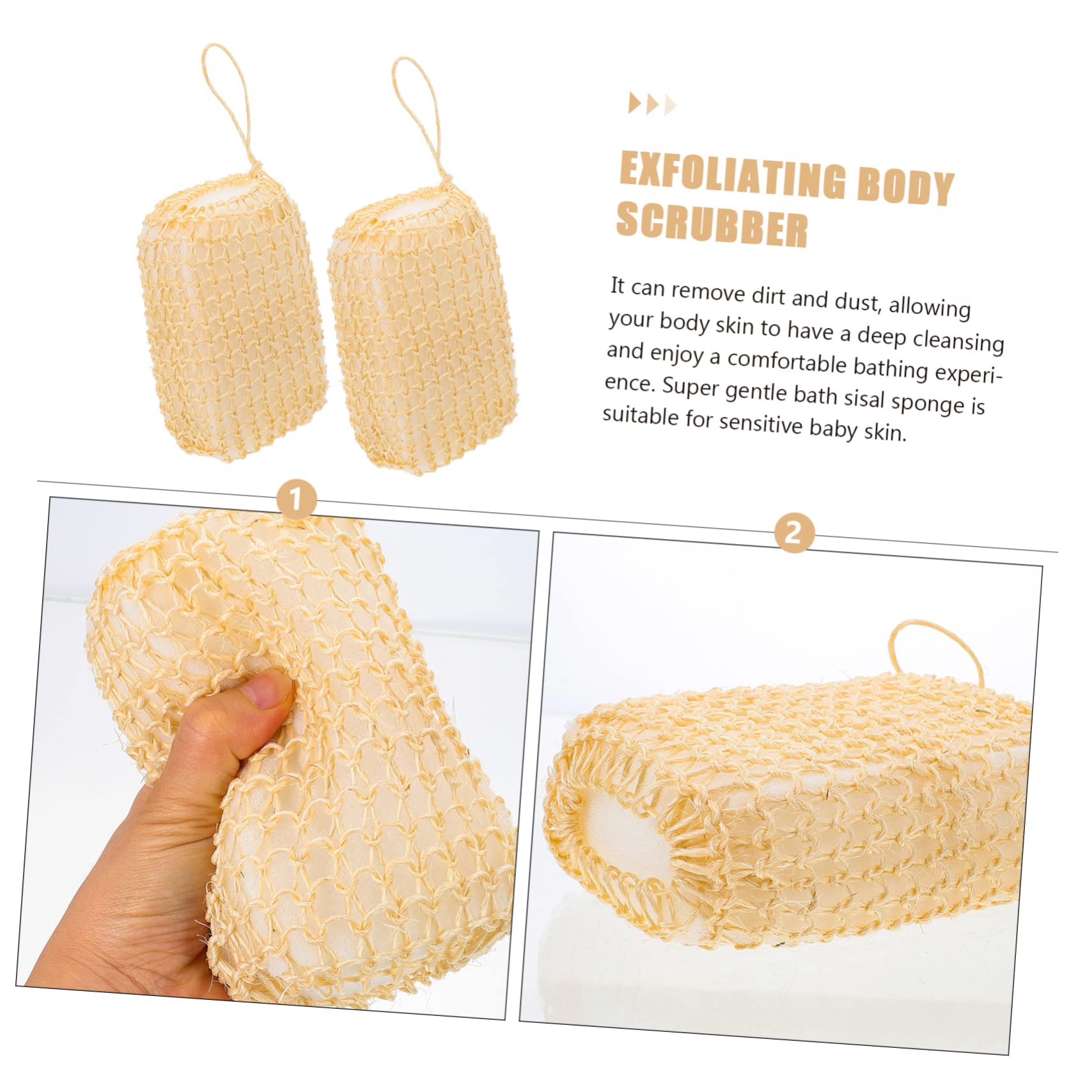 Minkissy Exfoliating Body Pads - Sisal Sponge Scrubber for Smooth Skin | Exfoliating Body Scrubber for Daily Skin Care & Dead Skin Removal | Perfect for Shower, Spa & At-Home Skincare Routine