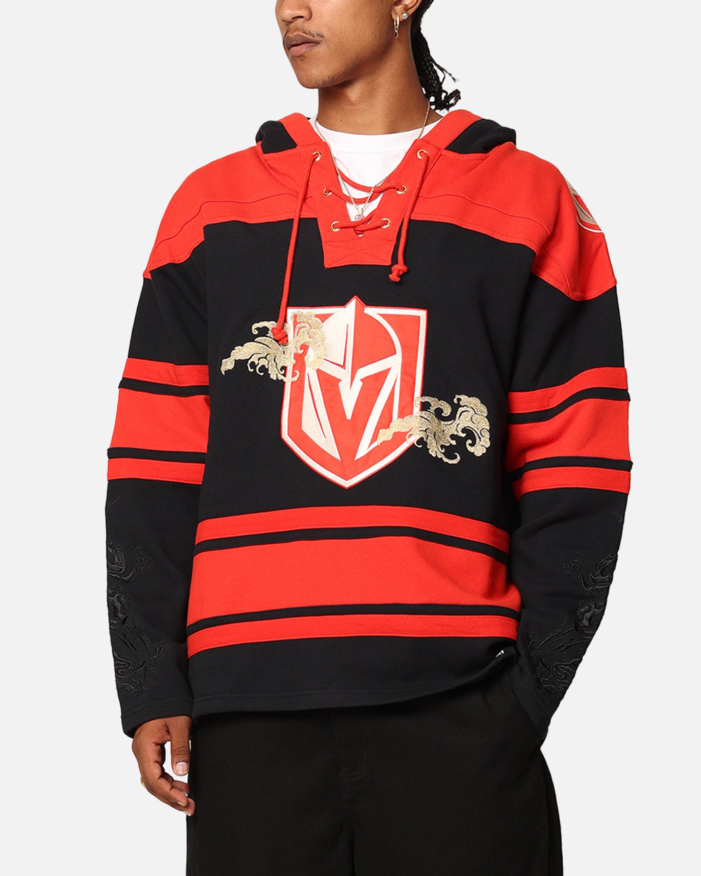 47 Brand Vegas Golden Knights 'Year Of The Dragon' Lacer Hoodie - Jet Black NHL Hockey Fan Apparel for Men & Women - Perfect for Game Day, Casual Wear & Sports Events