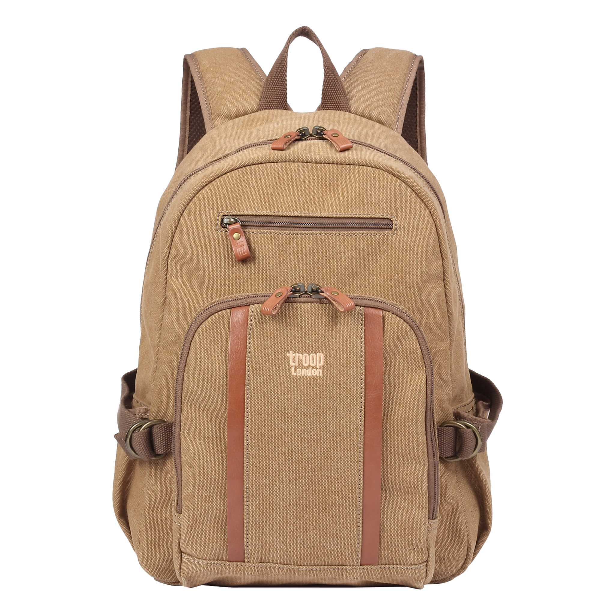 TRP0256SE Troop London Classic Laptop Backpack - Stylish & Durable 15.6 Inch Computer Bag for Work, School & Travel - Water Resistant Business Backpack with USB Charging Port