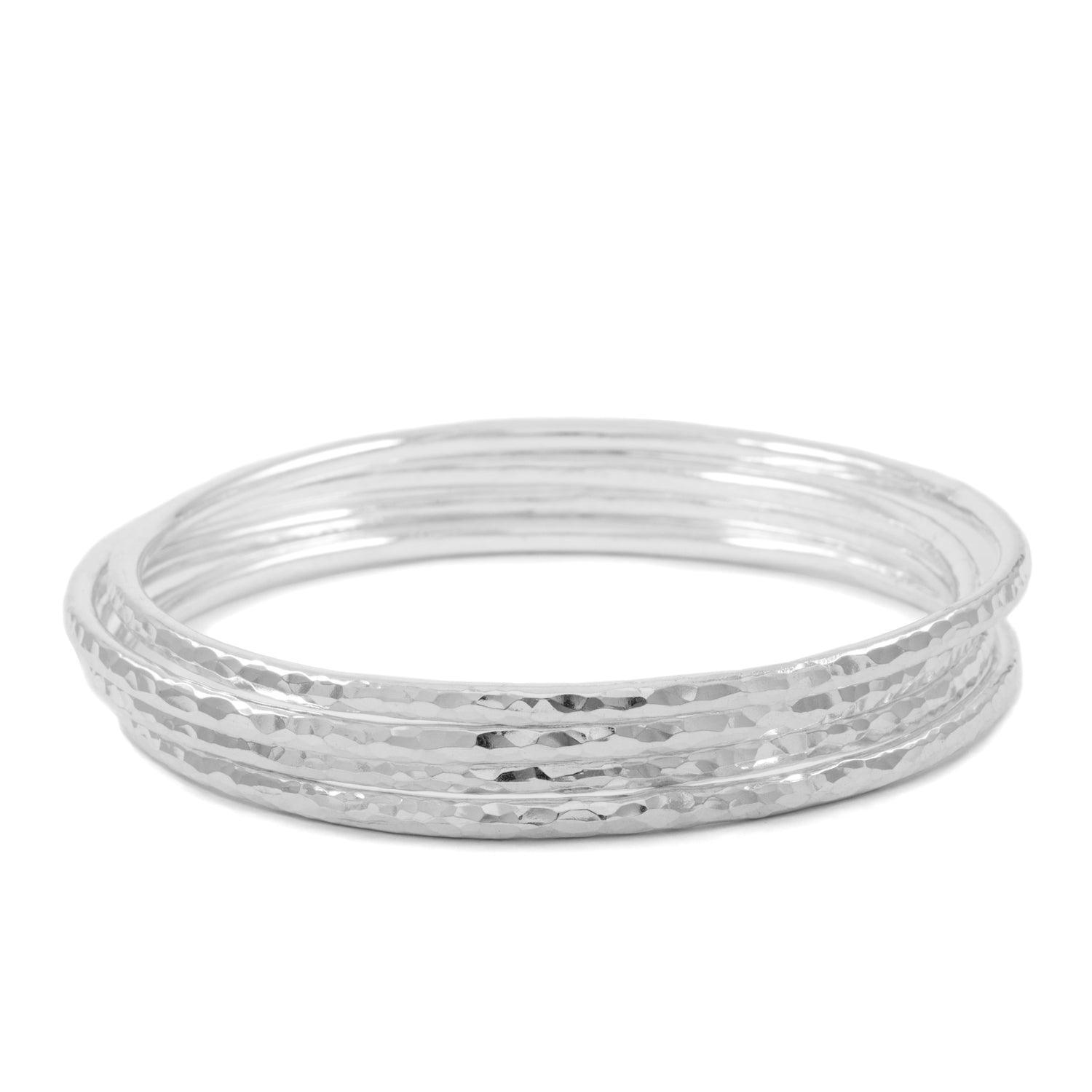 Sterling Silver Bangles for Women - Elegant & Dainty Bracelets - Perfect for Parties, Weddings & Everyday Wear