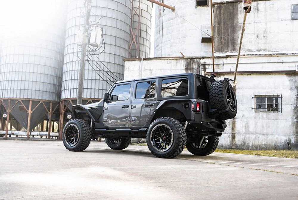 GD13 Custom Alloy Wheels 20x9 Gloss Black with Double Dark Tint Lip - 15 Offset, 6x139.7 Bolt Pattern, 108mm Hub - Perfect for Trucks & SUVs - Off-Road & Street Performance Upgrade