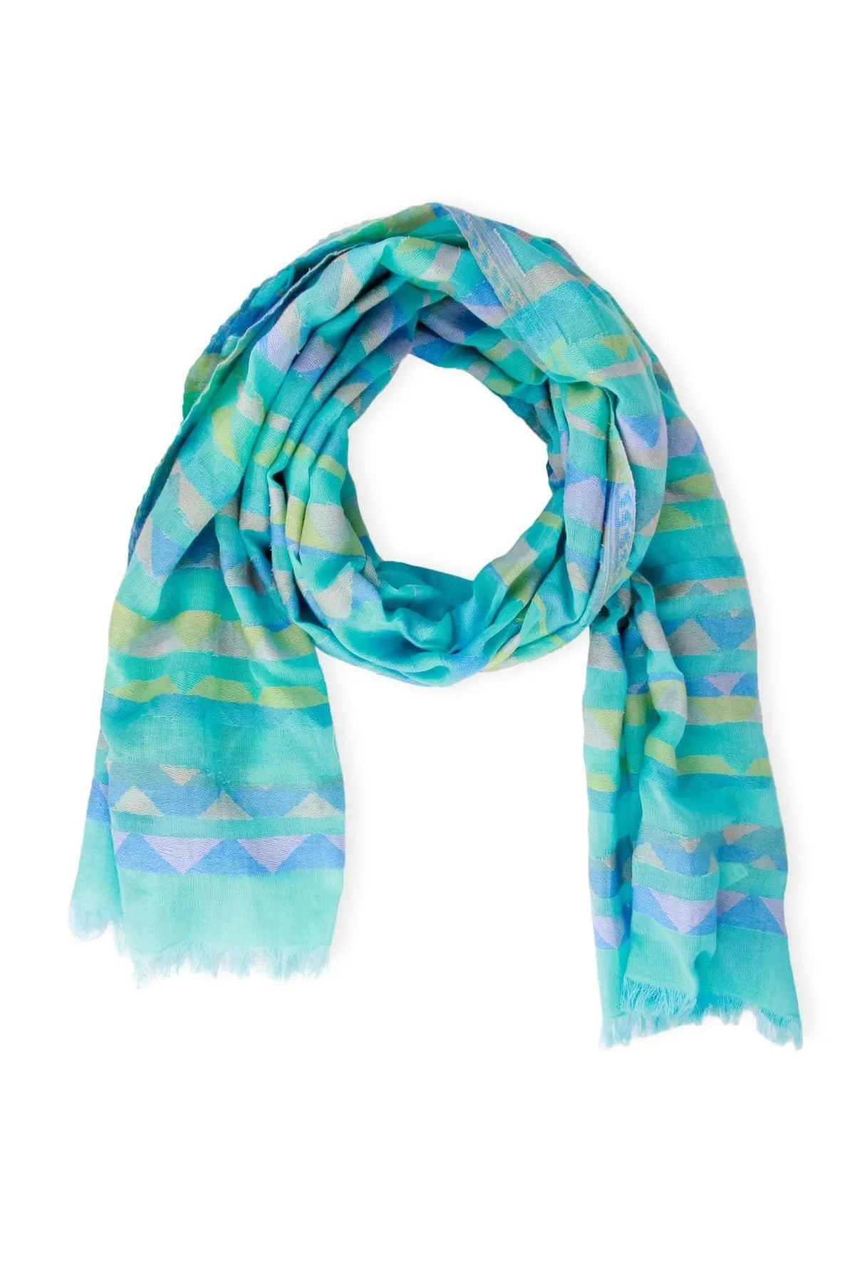 Stylish Chevron Striped Cotton Scarf for Women - Soft Winter Fashion Accessory - Perfect for Office, Travel & Casual Outfits