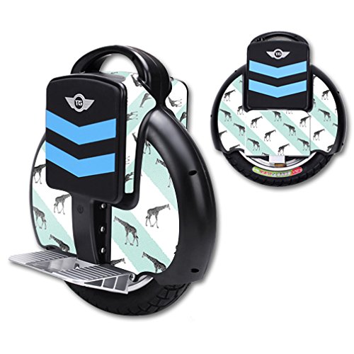 MightySkins Protective Skin Wrap Sticker for TG-F3 Self Balancing Electric Unicycle Scooter - Aqua Giraffe Design | Durable Vinyl Cover for Commuting & Outdoor Adventures