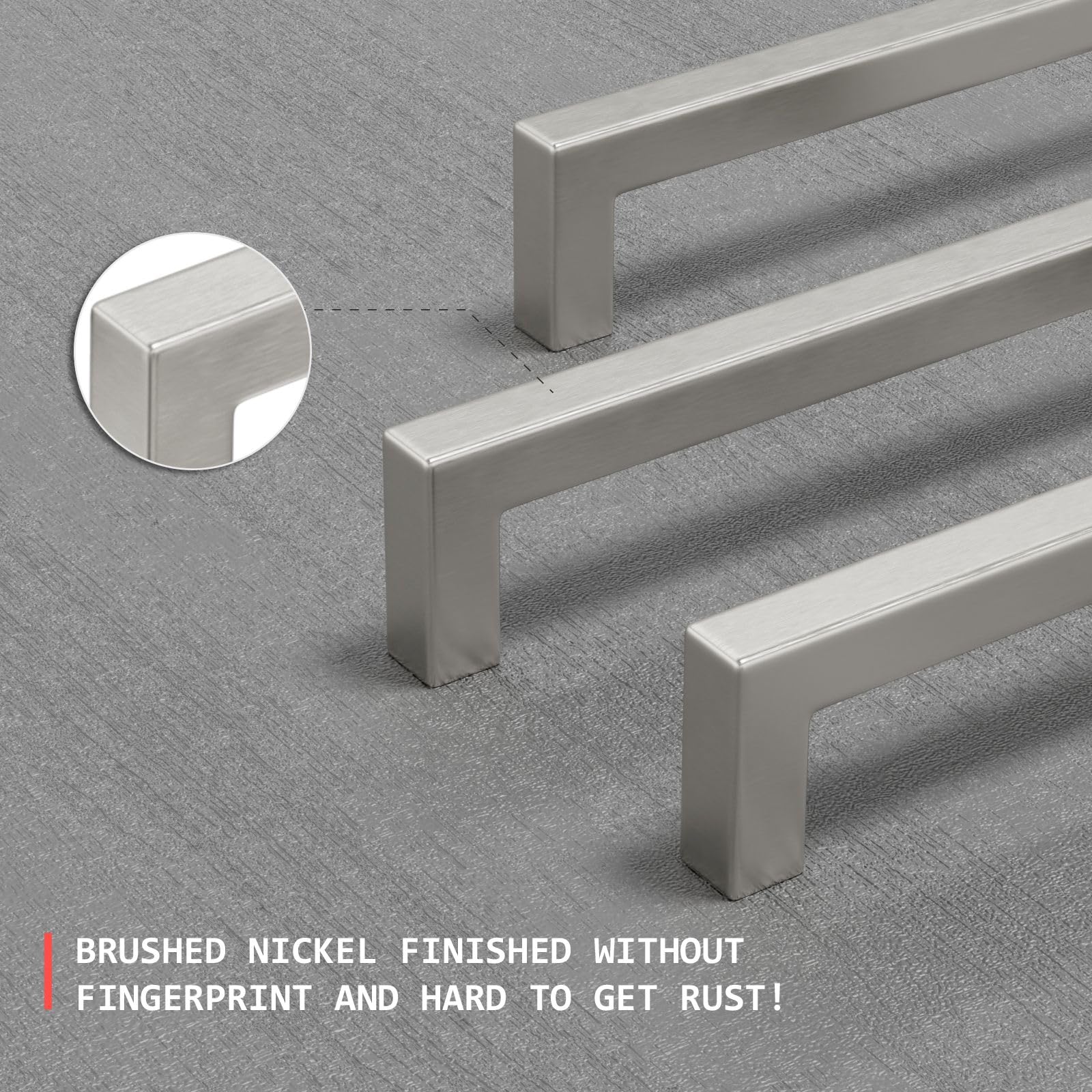 2 Pack Brushed Nickel Cabinet Pulls - 7.5