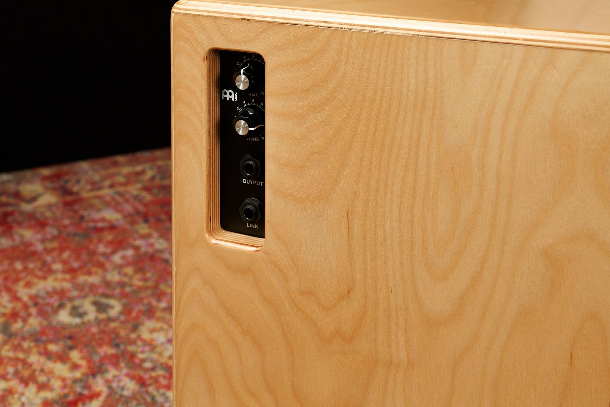 **Meinl Percussion Woodcraft Pickup String Cajon Box Drum with Electronics – Amplified for PA Systems & Snare Effect – Hand-Playable Baltic Birch – 2-Year Warranty (PWC100B) – Perfect for Live Performances, Studio Recording & Acoustic Sessions**