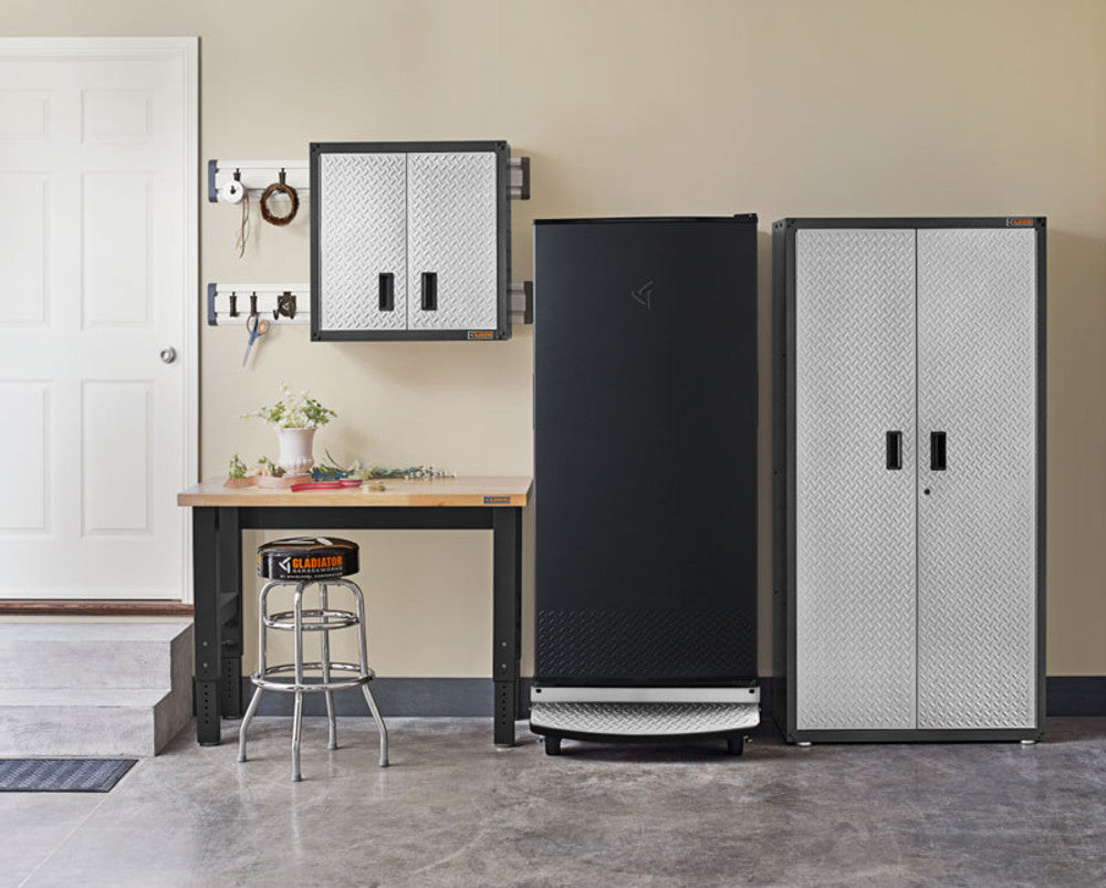 Gladiator 17.8 Cu. Ft. Garage Ready All Refrigerator - Stainless Steel, Energy Star Certified, Bottom Freezer Design - Perfect for Basement, Garage or Outdoor Kitchen Storage