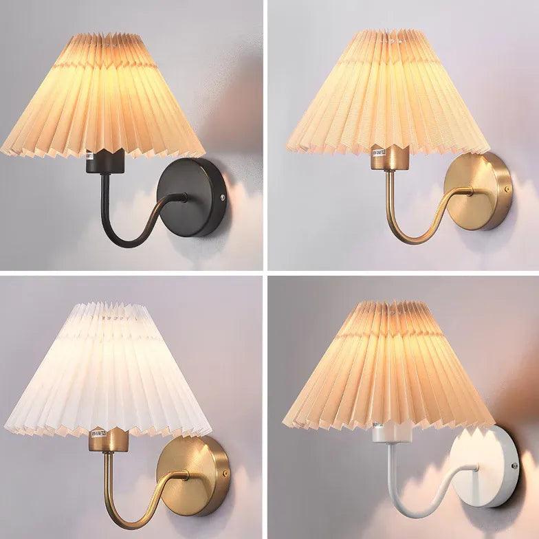 Modern Wall Sconces with Fabric Shades - Bedroom Lighting Fixtures for Cozy Ambience, Hallway & Living Room Decor