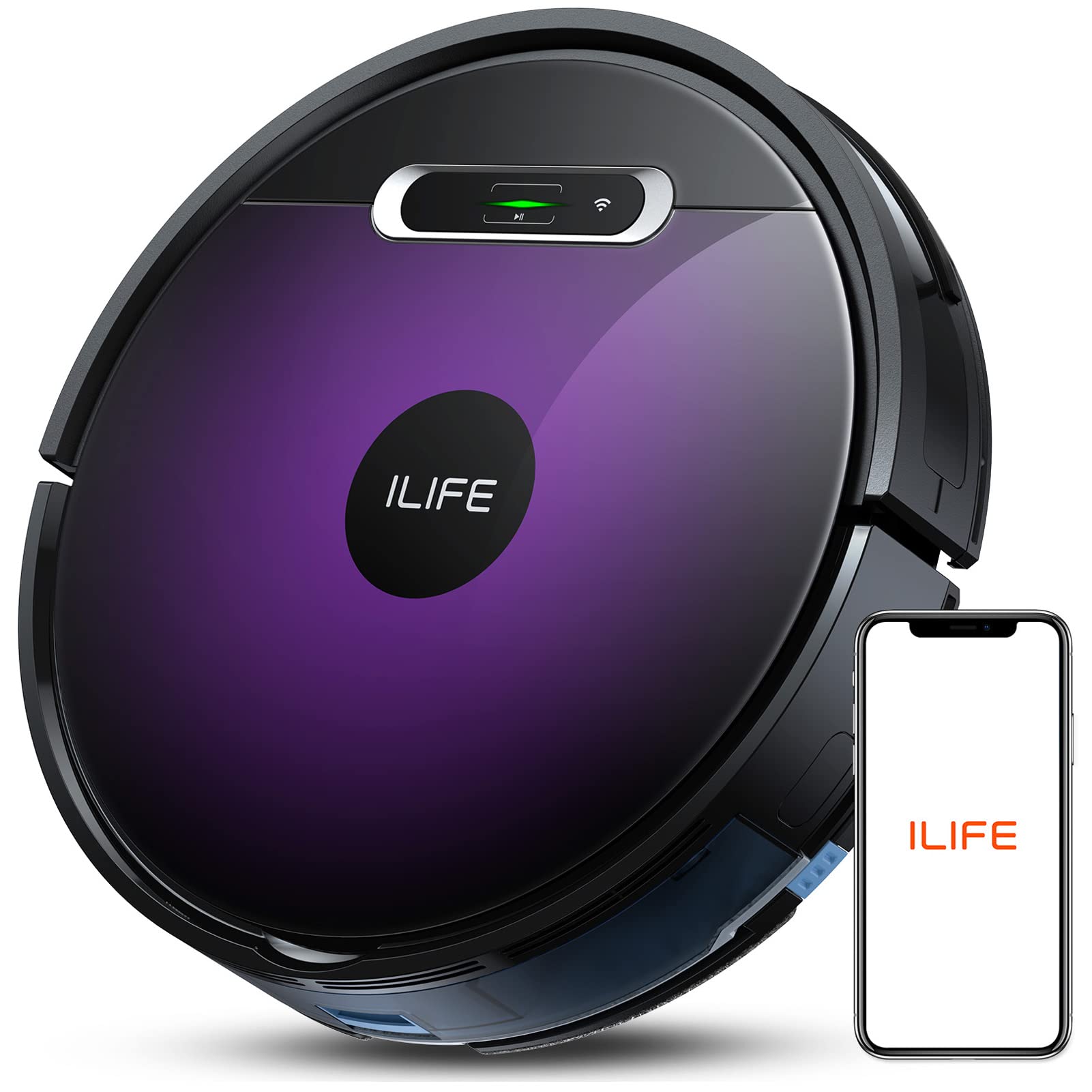 iLIFE V3s Max Robot Vacuum and Mop Combo - 2000Pa Strong Suction, Alexa Compatible, Smart Cleaning for Hardwood Floors & Carpets - Ideal for Pet Hair Removal & Daily Home Cleaning