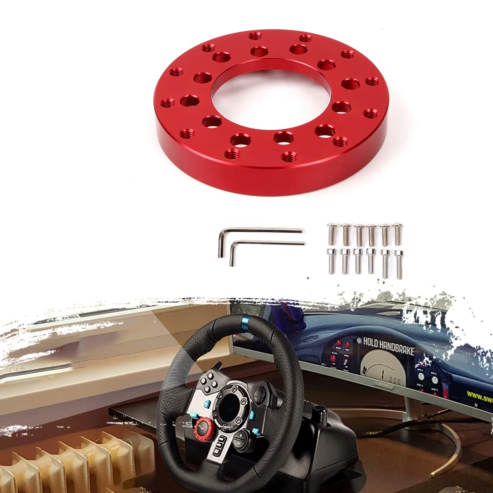 70MM Aluminum Steering Wheel Adapter Plate for Logitech G25 G27 - High Performance Racing Wheel Adapter for Sim Racing & Gaming - Perfect for PC, PS4, PS5 Gaming Setups