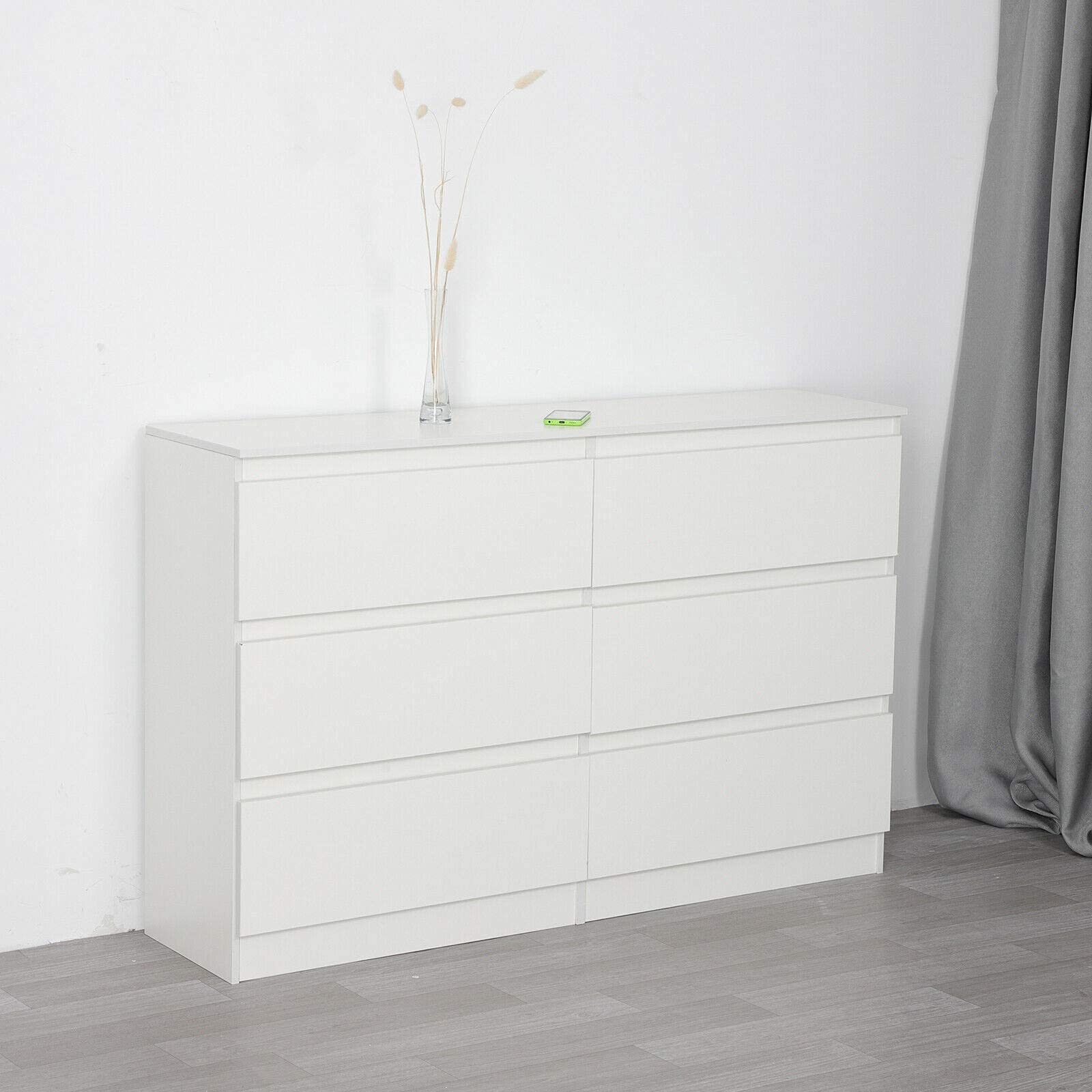 White Chest of Drawers - 5-Drawer Tall Dresser for Bedroom & Hallway Storage | Modern Home Furniture for Clothes, Linens & Accessories Organization (Perfect for Small Spaces & Apartment Living)