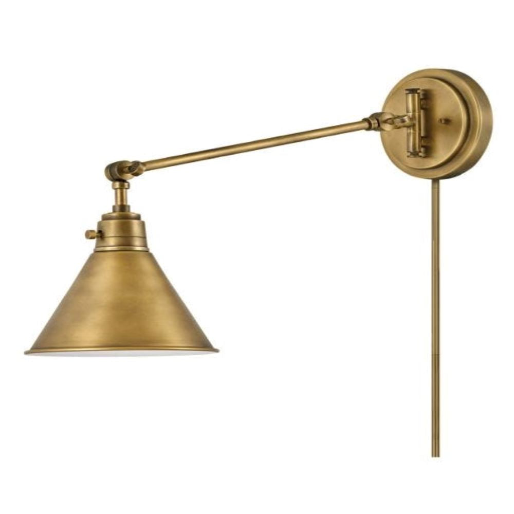 Briley Arm Sconce Wall Light - Modern Black Metal Swing Arm Wall Lamp for Living Room, Bedroom, or Office - Adjustable Reading Light with Plug-in Cord